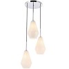 Elegant Lighting Gene 3 light Chrome and Frosted white glass pendant - 4 of 4