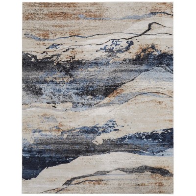 Sonora Modern Abstract Tan/Blue/Gray Area Rug