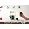 Itopfox Stovetop Safe Japanese Cast Iron Tea Kettle, Diamond Design Teapot with Removable Infuser for Loose Leaf Tea, Dark Green - 4 of 4