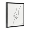 Stupell Industries Parent & Child Holding Hands Family Line Doodle Floating Frame Canvas Art, Black, 25" x 31" - 2 of 4