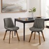 Art Leon Mid-century Modern Faux Leather Swivel Dining Chair, Set of 2 - 3 of 4