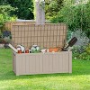 BI&SEA 150 Gallon Waterproof Deck Box-009,Lockable Resin Storage Box for Patio Furniture Cushions Garden Tools and Outdoor Delivery Storage - 2 of 4