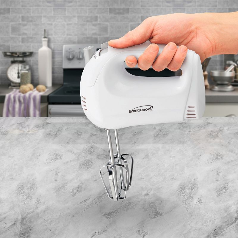 Brentwood 5-Speed Hand Mixer (White), 5 of 7