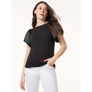 Jones New York Flutter Short Sleeve Top - 1 of 3