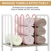 MOEPISY Towel Rack Free Standing 3-Tier M-Shaped Detachable Dividers, White - 2 of 4