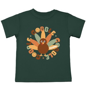 SmileyWorld Gobble Gobble Circle - Youth Short Sleeve Graphic T-Shirt and Toddler Short Sleeve Graphic T-Shirt - 1 of 3