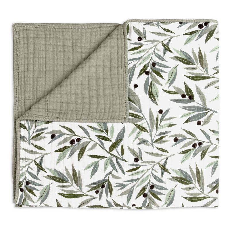 Babyletto Olive Branches Muslin Quilt, 1 of 7
