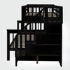 NicBex Twin over Full Bunk Bed Convertible Wood Bed Frame with Trundle, Storage Stairs and Full Length Guardrail, No Box Spring Required - 3 of 4