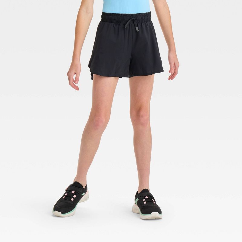 Girls&#39; High-Rise 2-in-1 Shorts - All In Motion™, 1 of 5