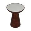 Wooden Accent Table with Marble Top - Modern Home Decor - Solid Wood Base - Ideal for Living Room, Bedroom & Office - 3 of 4