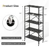 LunaLulinlk 5-Tier Adjustable Shelves with Wheels for Garage Kitchen Balcony - 2 of 4