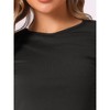 INSPIRE CHIC Women's Ribbed Knit Short Sleeve Crop Top with Pants Outfits Lounge Sets - 4 of 4