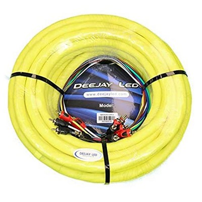 DEEJAYLED 52FT 10 RCA 3 POWER YELLOW COP TBHMED52YELLOW