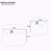 Kumasinova 2-Piece Nesting Round Coffee Table Set,MDF Side Table with Burl Wood Veneer,Space-Saving Coffee Tables for Living Room,Brown - 3 of 4