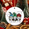 Funny Gnome Ornament 2025 – “Everything is Fine” Tangled Gnomes with Lights - 3 of 4