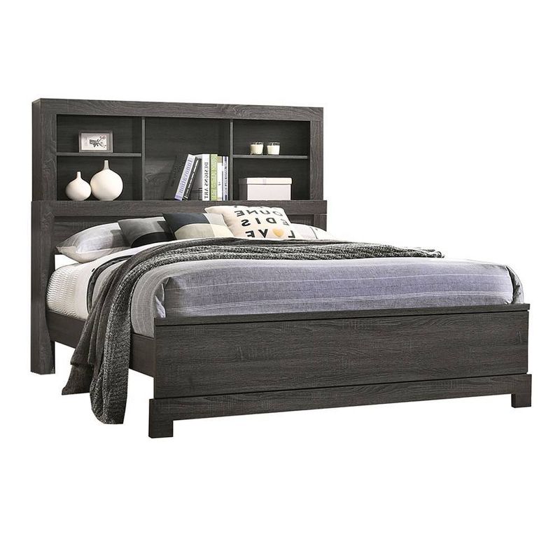 Lantha Bed with Storage Gray Oak - Acme Furniture, 4 of 9