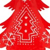 Ganz 14.75 In Red Christmas Tree Set Snowflakes White Base Tree Sculptures - 3 of 3