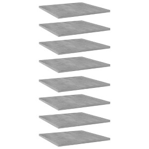 vidaXL Bookshelf Boards 8 pcs Concrete Gray 15.7 in.x15.7 in.x0.6 in. Engineered Wood - 1 of 4
