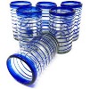 Dos Sueños Mexican Hand Blown  Drinking Glasses - Blue Spiral - 14oz - Set of 6 - 3 of 4