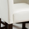 2pcs Leather and Wooden Counter Heighe Barstools for living room-Christopher Knight Home - 4 of 4