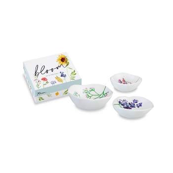 3pc Porcelain Bloom Nesting Bowls - Rosanna