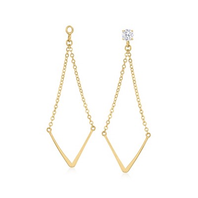 Ross-Simons 14kt Yellow Gold V-Shaped Chandelier Earring Jackets