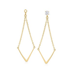 Ross-Simons 14kt Yellow Gold V-Shaped Chandelier Earring Jackets - 1 of 3