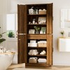 Besiost Freestanding Kitchen Pantry Cabinet with 4 Doors, 71" Large Storage Cupboard with Drawer and Shelves - 2 of 4