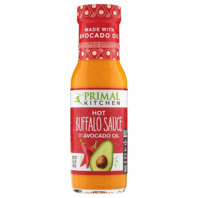 Primal Kitchen Hot Buffalo Sauce 8.5 oz (Pack of 2)