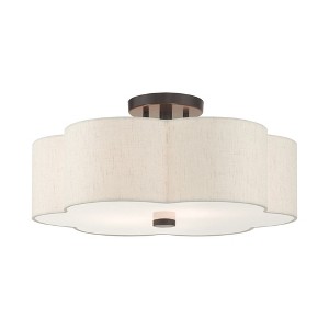 Livex Lighting Solstice 3 - Light Semi-Flush Mount in  English Bronze - 1 of 1