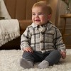 Carter's Just One You®️ Baby Boys' 2pc Plaid Top & Bottom Set - Cream/Gray - 4 of 4