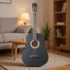 TopComfy Toy Guitars and String Instruments Round Acoustic Guitar With Accessories Kids Fun Kids Learning Toy For Kids, Black, 40.94"*18.9"*5.71" - 2 of 4