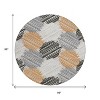 Copper Ivory And Gray Geometric Washable Indoor Outdoor Area Rug - 3 of 4