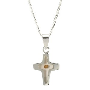 Dicksons Mustard Seed Mini Cross Girl's 16 Inch Silver-Plated Necklace - 1 of 1