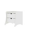 Sapphtopaz Modern Nightstand with 2 Drawers & Top Storage End Table with Curved Legs & Unique Side Panels Bedside Table for Bedroom,Living Room - 2 of 4