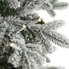 Home Heritage Overlight 7.5 Foot Flocked Prelit Artificial Christmas Tree w/ 1200 Dimmable White Micro Dot LED Lights, 2421 PVC Tips, Remote and Stand - 4 of 4