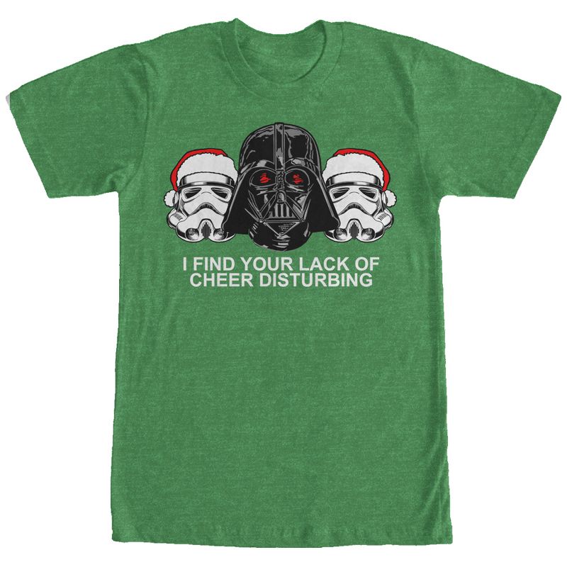 Men's Star Wars Christmas Empire Lack of Cheer Disturbing T-Shirt, 1 of 4