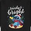 Men's - Lilo and Stitch - Sandy and Bright Christmas Graphic Fleece Sweatshirt - 2 of 4