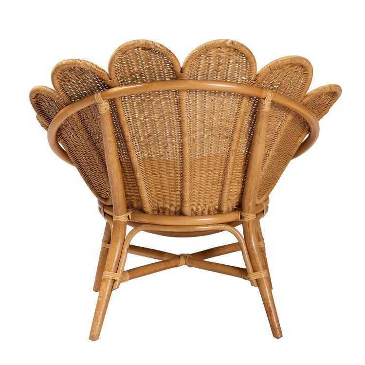 bali &#38; pari Blossom Rattan Accent Flower Chair Honey, 5 of 10