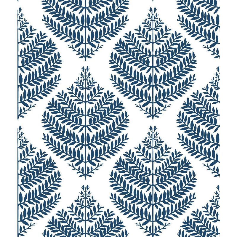RoomMates Hygge Fern Damask Peel and Stick Wallpaper Blue, 1 of 13