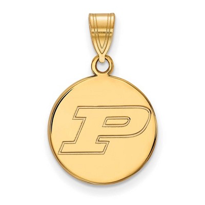Black Bow Jewelry 10k Yellow Gold Purdue Boilermakers NCAA Medium Pendant
