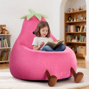AZL1 Life Concept 31" Eggplant-Shaped Mini Sofa Chair, Sofa with Washable Cover for Living Room, Playroom, Kid Gift Soft, 30.3"*31.1"*27.5" - 1 of 4