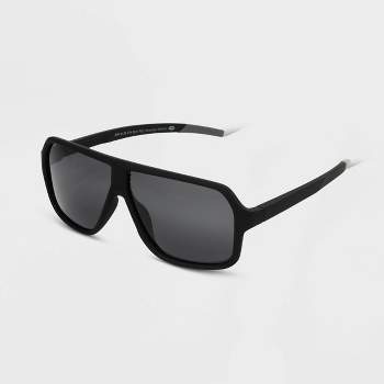 Women's Rubberized Plastic Aviator Sunglasses with Polarized Lenses - All In Motion™