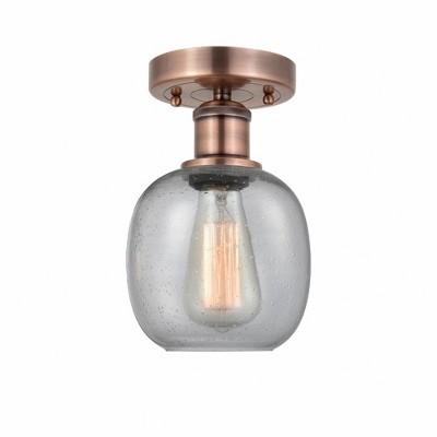Belfast - 1 Light Flush Mount In Industrial Style-9.75 Inches Tall and 6 Inches Wide