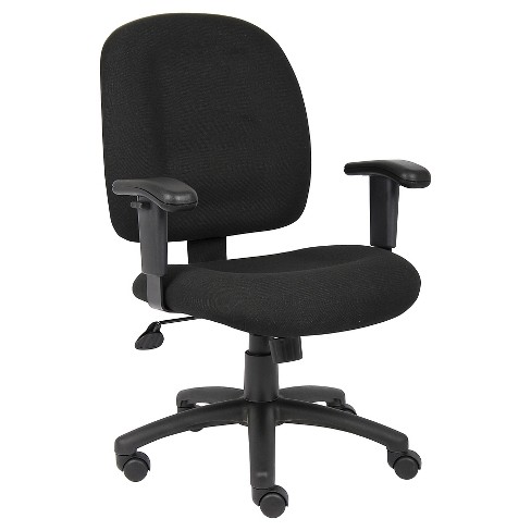 Fabric Task Chair With Adjustable Arms Black Boss Office Products Target