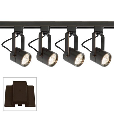 Pro Track 4-Light Bronze Cylinder 50 Watt Floating Canopy Track Kit