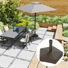 Outsunny Patio Umbrella Base Holder Outdoor Umbrella Stand, Filled Up to 42lbs with Stand or 33lbs with Water for Garden Poolside - 2 of 4