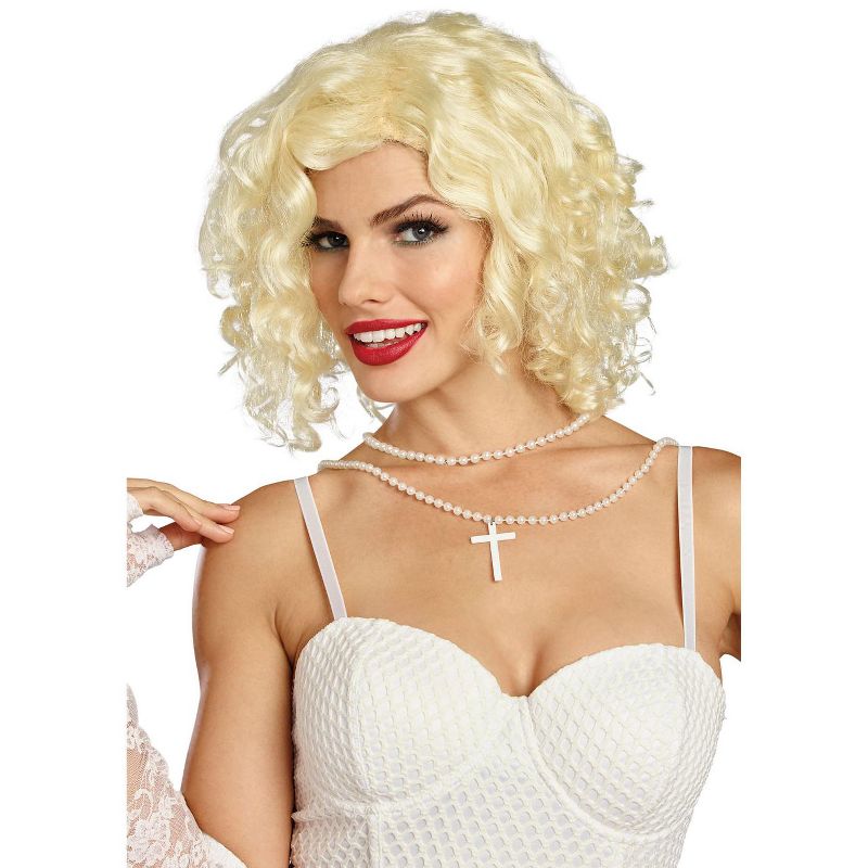 Dreamgirl 80's Star Blonde Wig, 1 of 2