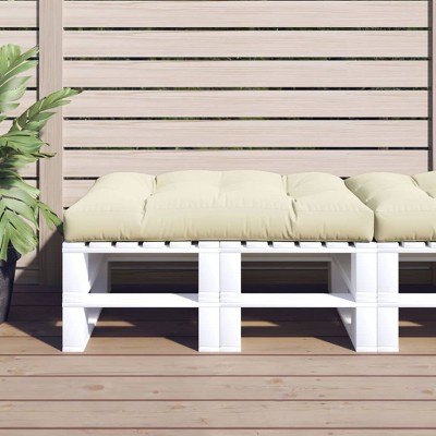 vidaXL Pallet Cushion Cream Fabric (100% polyester) 47.2 x 31.5 x 4.7 in