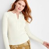 Women's Crewneck Zip-Front Sweater - Future Collective - 3 of 3
